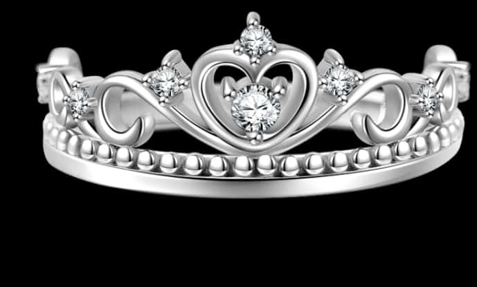 Elegant Silver Diamond Crown