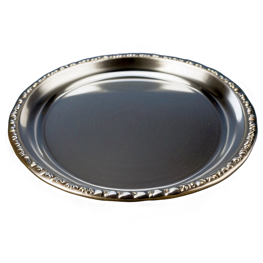 Elegant Silver Tray PNG mfy PNG image with a transparent background, free high-resolution download