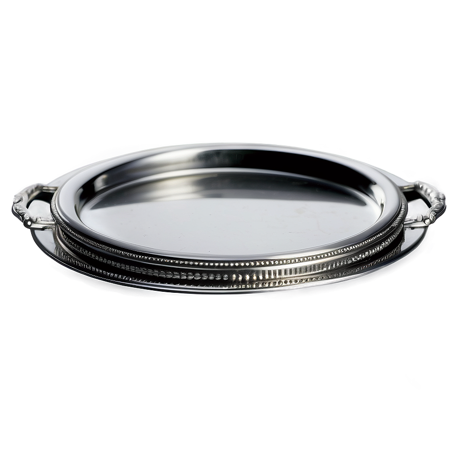 Elegant Silver Tray PNG ydh PNG image with a transparent background, free high-resolution download