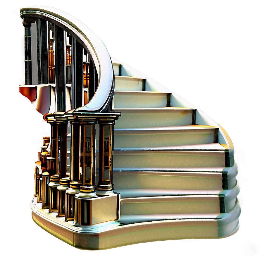 Elegant Staircase Png 06122024