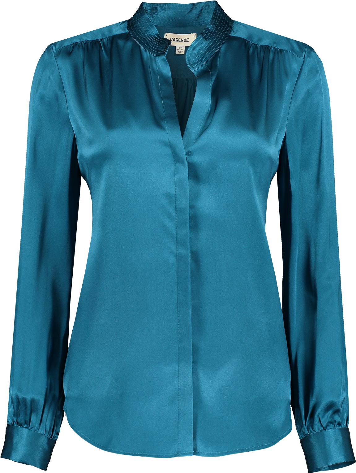 Elegant Teal Silk Blouse