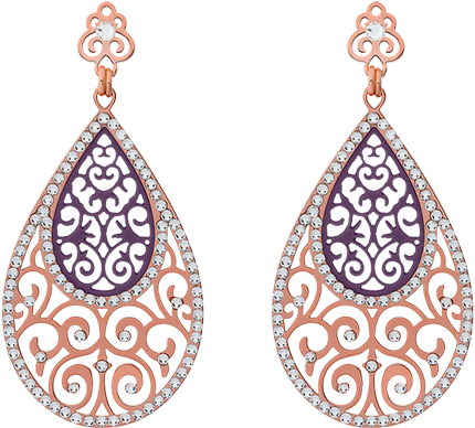 Shiyaya Earring Stud Teardrop Plum Rose Gold, Gold - The Sacred Heart Basilica, HD Png Download PNG image with a transparent background, free high-resolution download