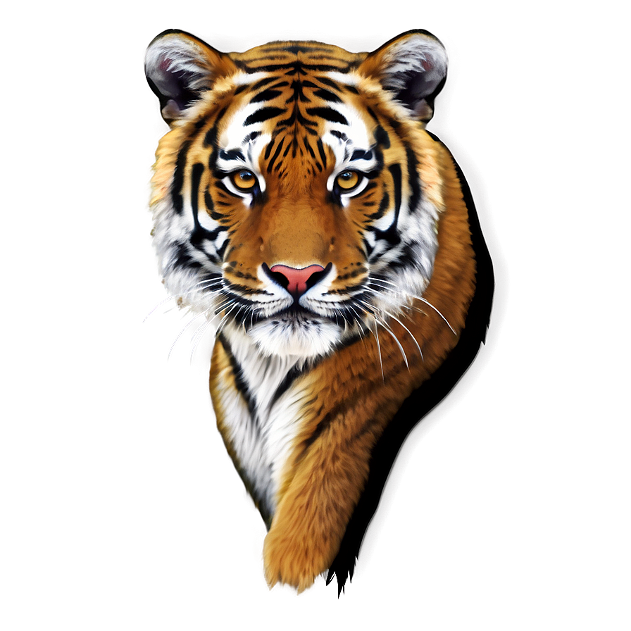 Elegant Tiger Face Outline Png Qrv40