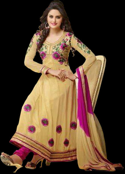 Elegant Traditional Anarkali Suit