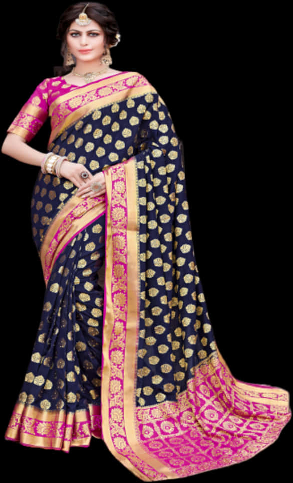 Elegant Traditional Saree Model