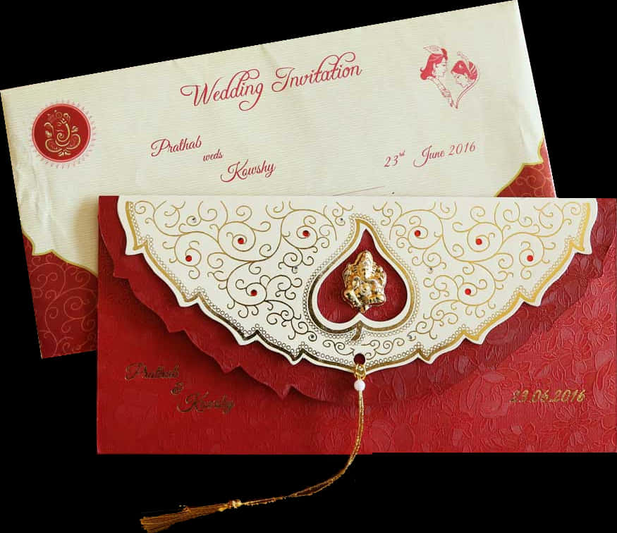 Elegant Traditional Wedding Invitation Card