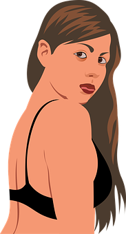 Elegant Vector Woman Glance