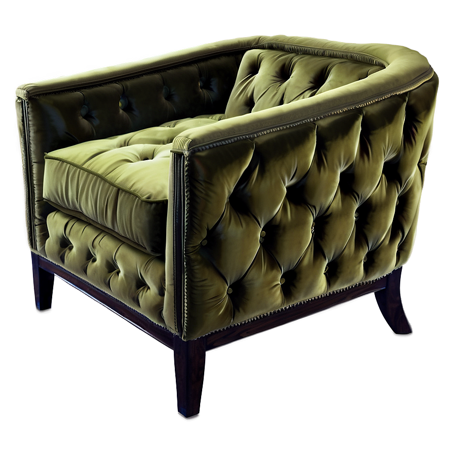 Elegant Velvet Armchair PNG htg PNG with transparent background