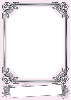 Elegant Victorian Frame Design PNG with transparent background