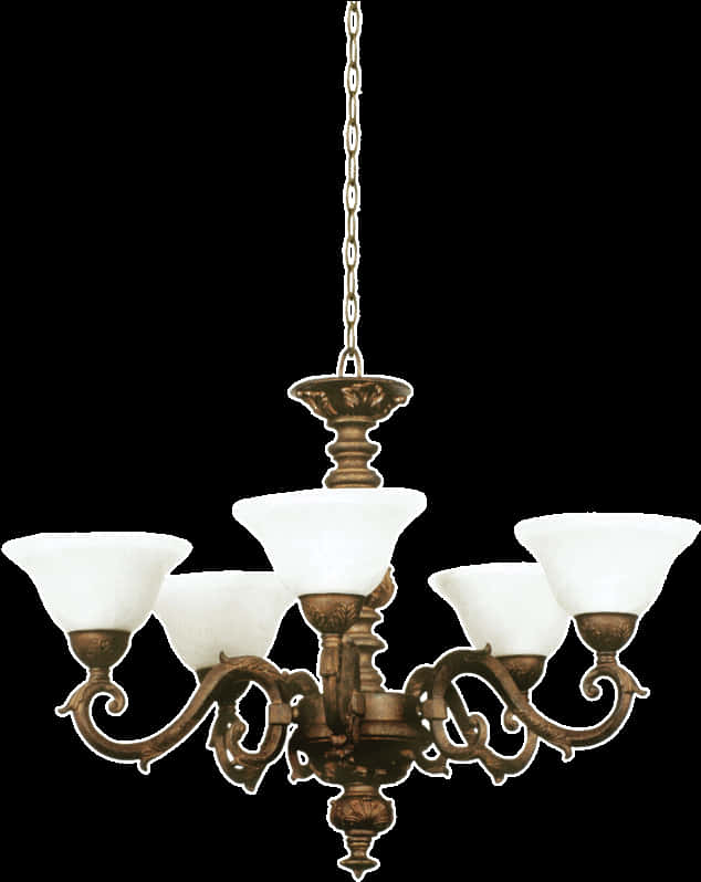 Elegant Vintage Chandelier PNG with transparent background