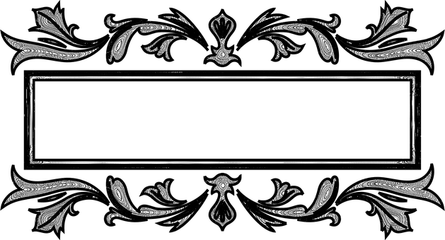 Elegant Vintage Floral Frame PNG with transparent background