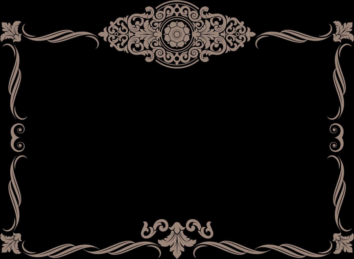 Elegant Vintage Lace Frame PNG with transparent background