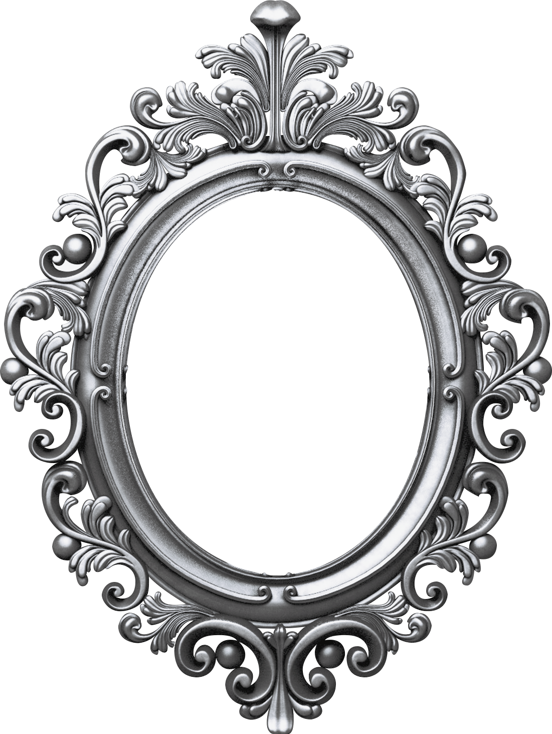 Elegant Vintage Silver Leaf Frame