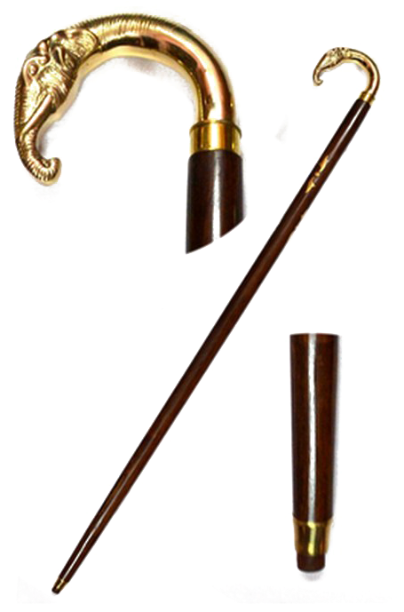 Elegant Walking Stickwith Golden Handle