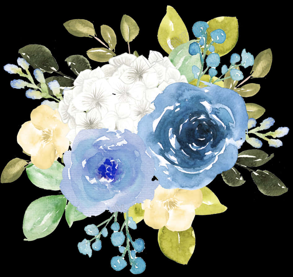 Elegant Watercolor Floral Arrangement