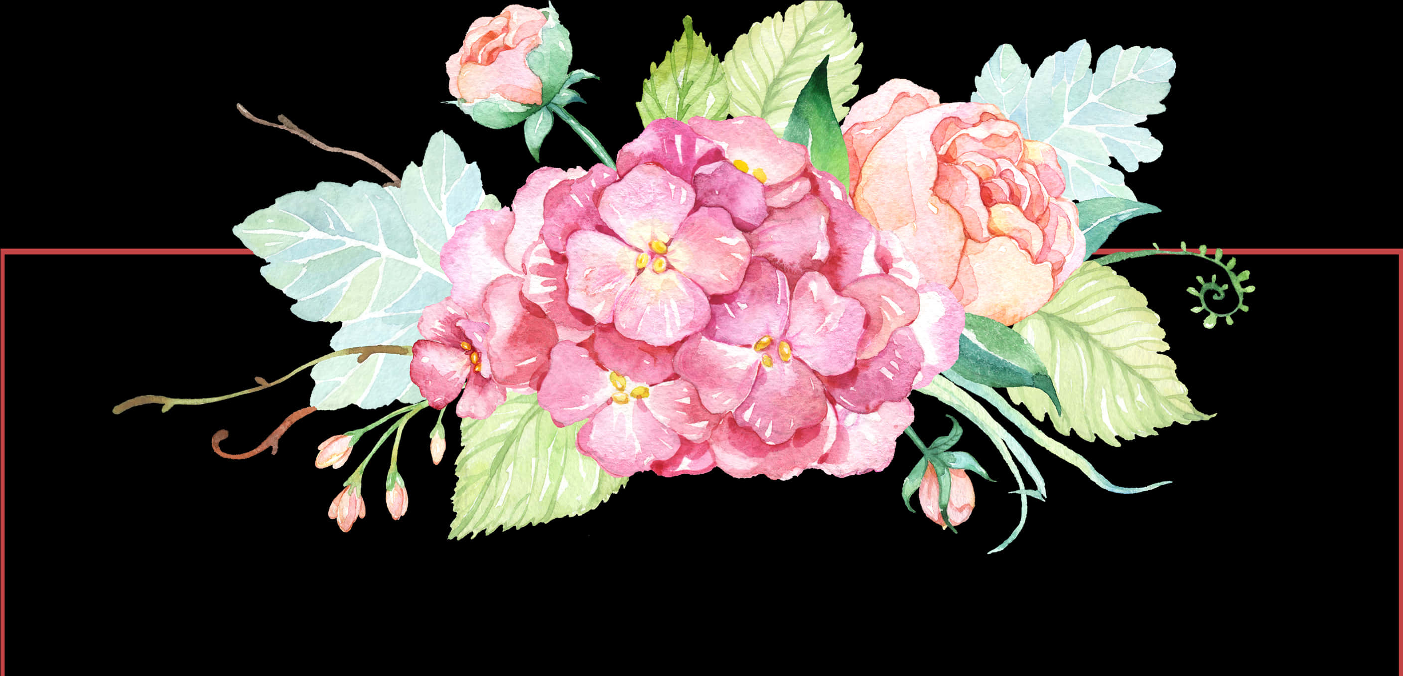 Transparent Free Watercolor Clipart - Flowers Watercolor, HD Png Download PNG with transparent background