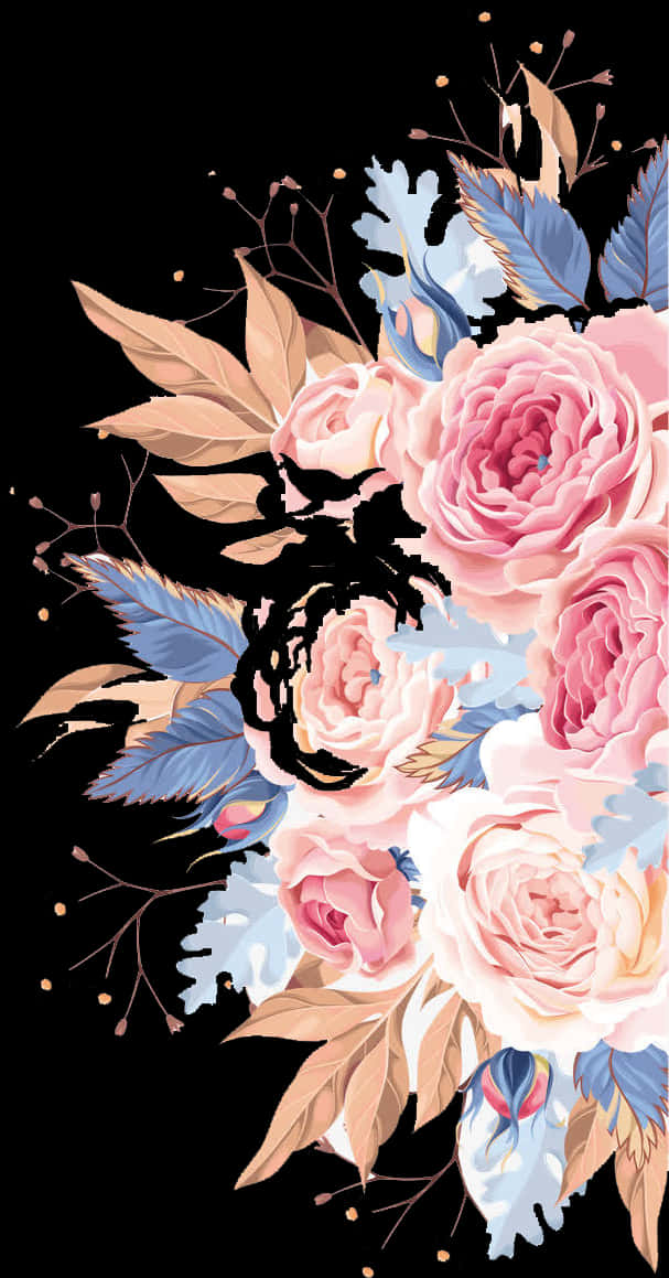 Wedding Invitation Watercolor Painting Flower Watercolor - Beautiful Wallpapers For Phones, HD Png Download PNG with transparent background