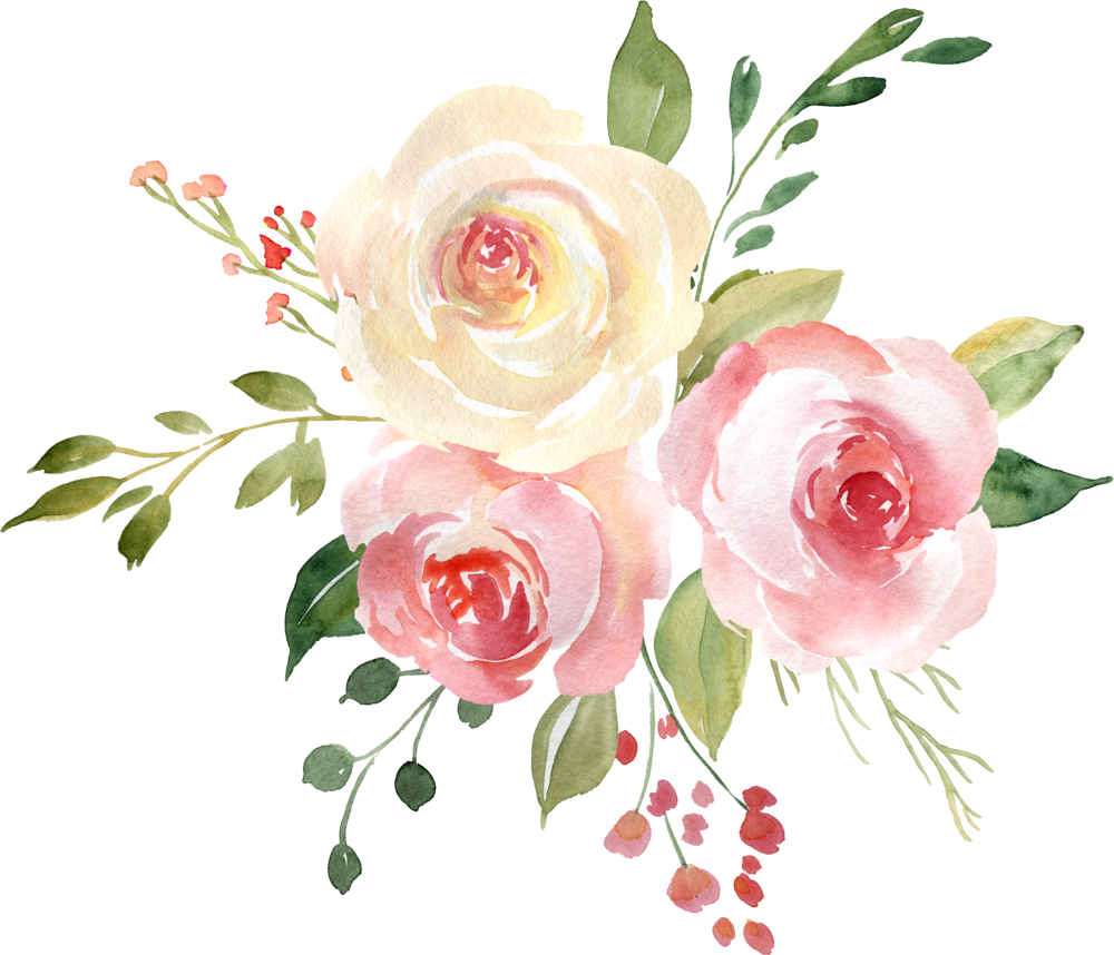 Elegant Watercolor Rose Bouquet