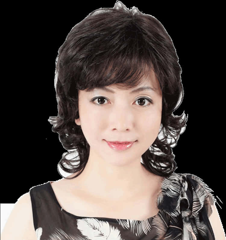 Elegant Waves Hairstyle Woman