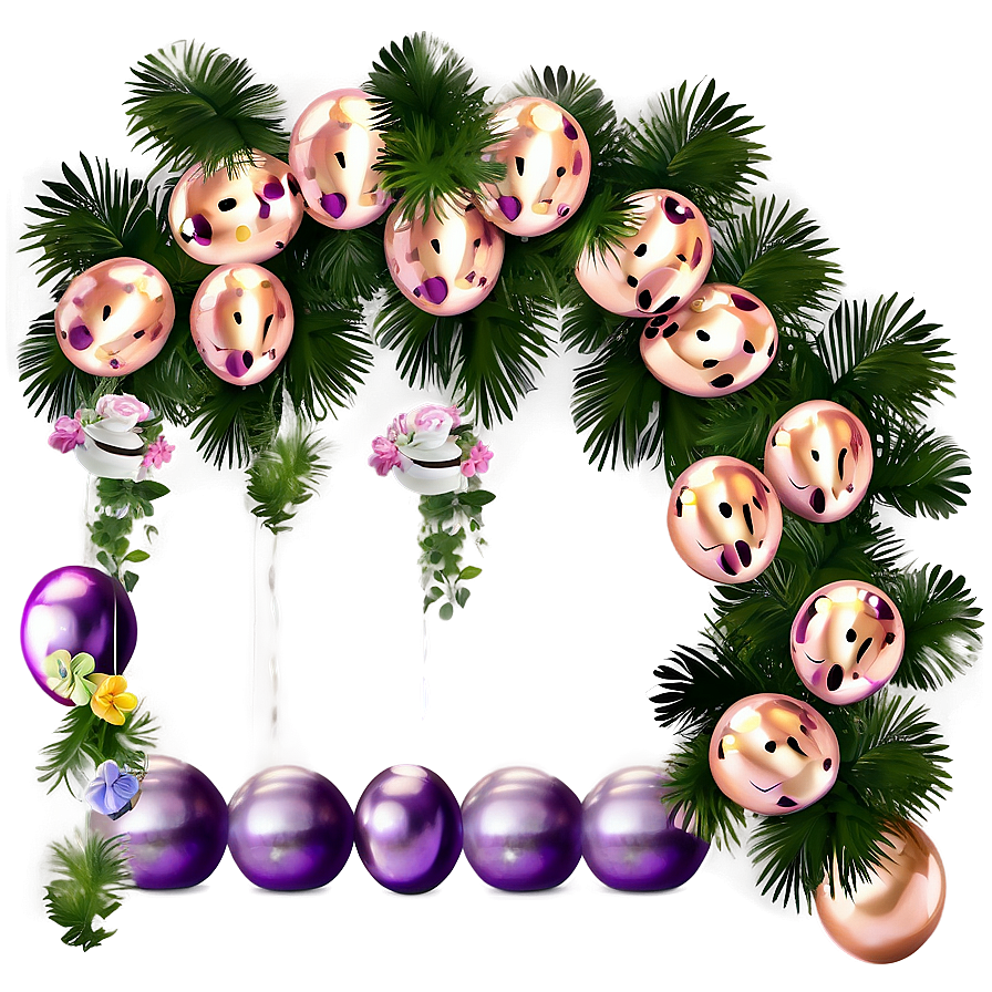 Elegant Wedding Balloon Garland Png Ptg2