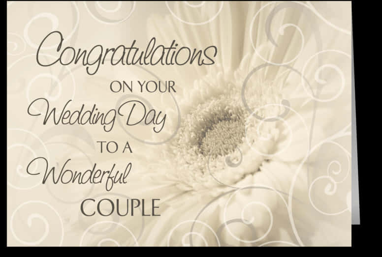 Elegant Wedding Card Congratulations