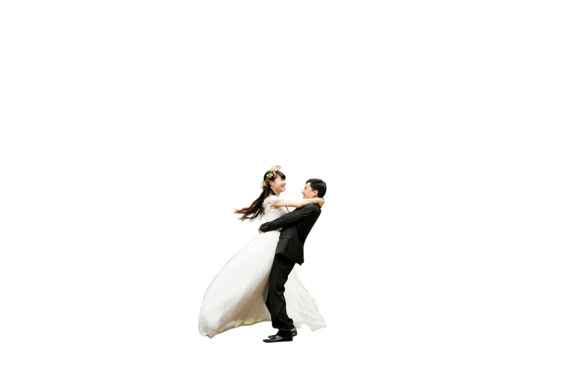 Elegant Wedding Dance Black Background PNG with transparent background