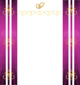 Elegant Wedding Invitation Background PNG with transparent background