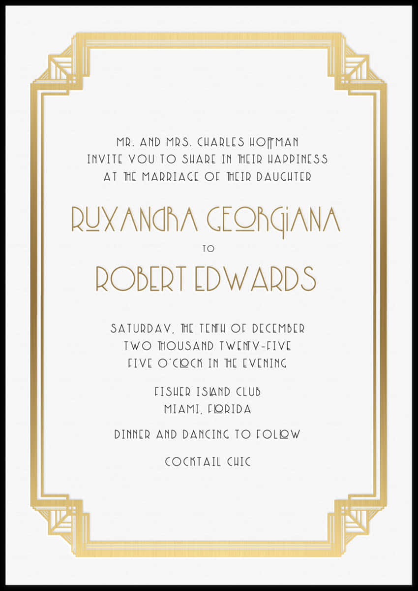 Elegant Wedding Invitation Card