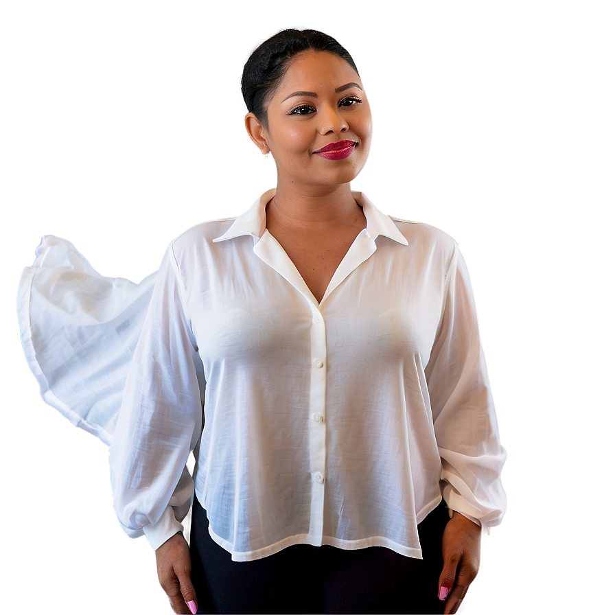 Elegant White Blouse PNG tfa22 PNG with transparent background