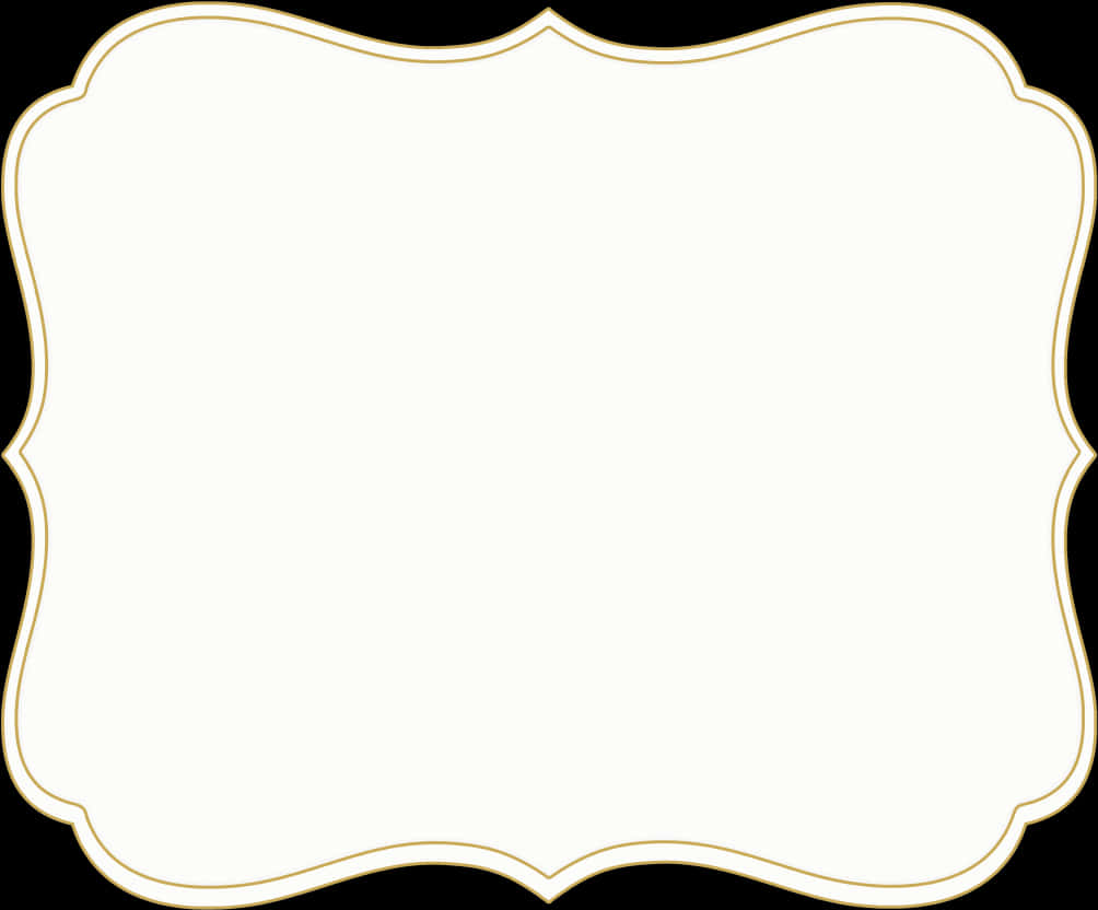 Elegant White Framewith Gold Trim