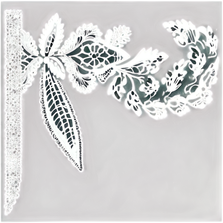 Elegant White Lace Design PNG 05042024 PNG with transparent background