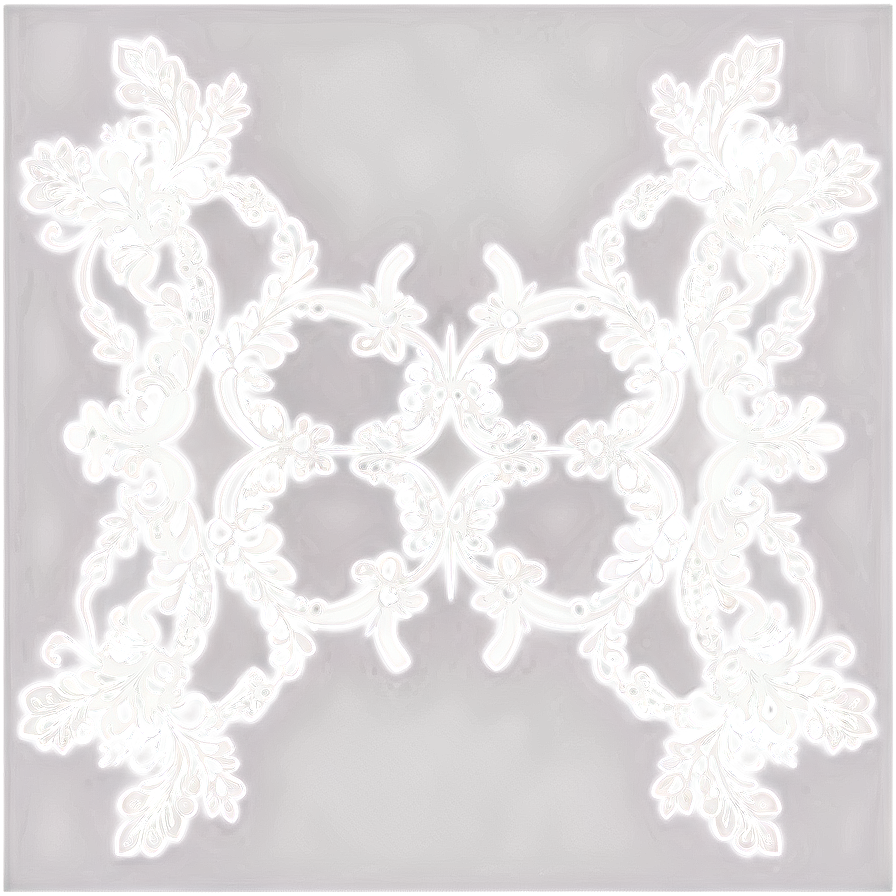 Elegant White Lace Design PNG 05042024 PNG with transparent background