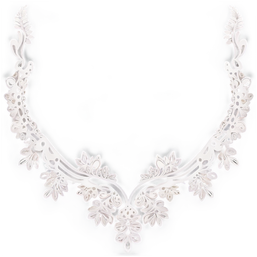 Elegant White Lace Design PNG xjn PNG with transparent background