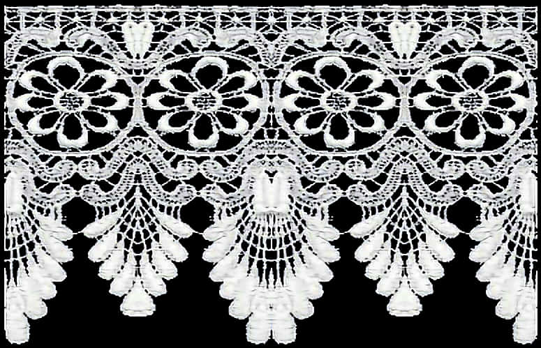 Elegant White Lace Pattern PNG with transparent background