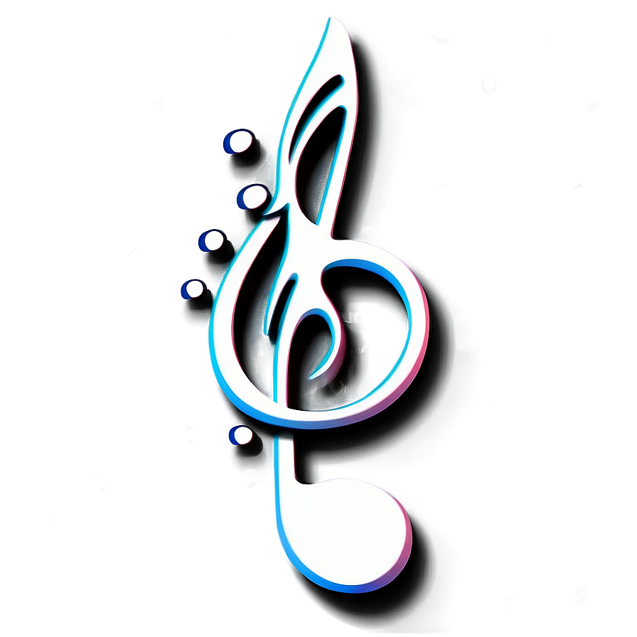 Elegant White Music Note Design Png Mvl37