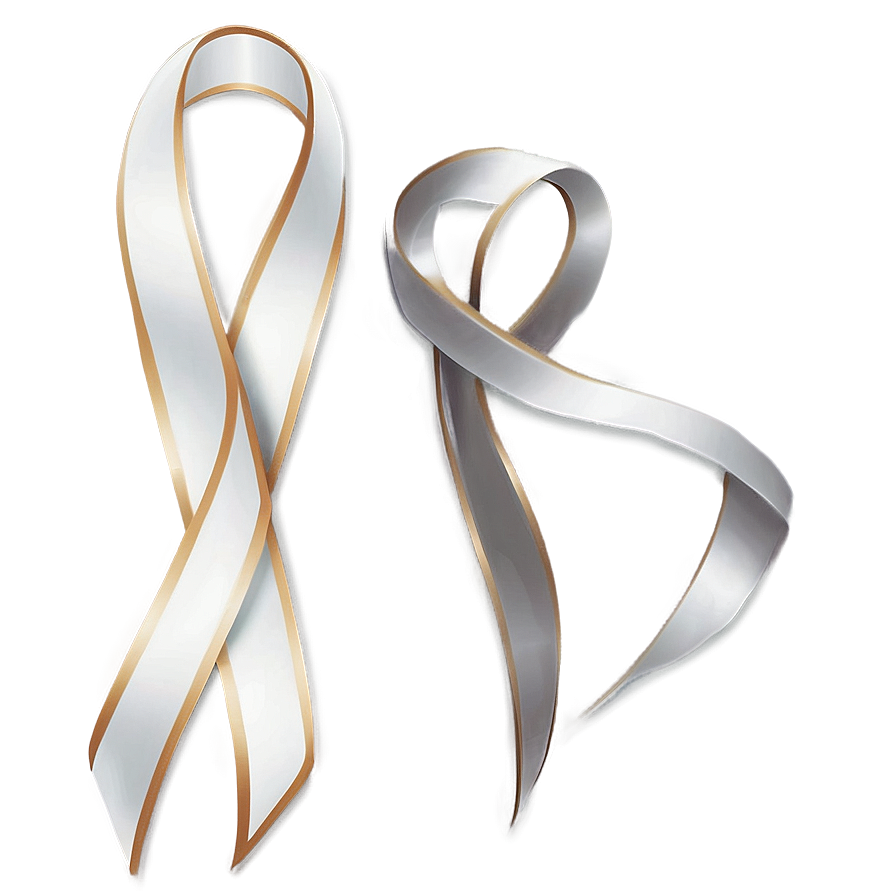 Elegant White Ribbon Png Ema