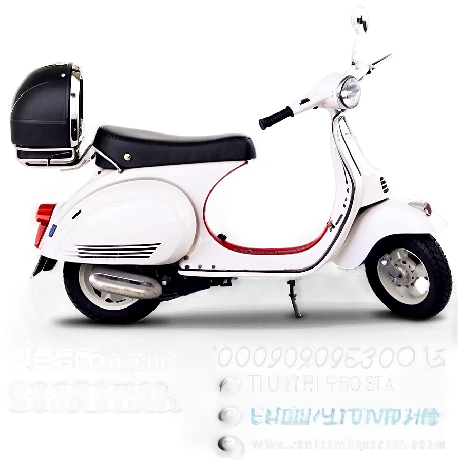 Elegant White Vespa Png Buj