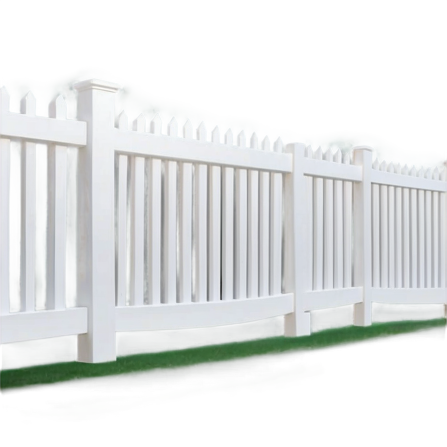 Elegant White Vinyl Fence Png 90