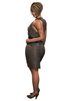 Elegant Woman3 D Model Pose