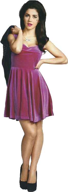 Elegant Womanin Purple Dress