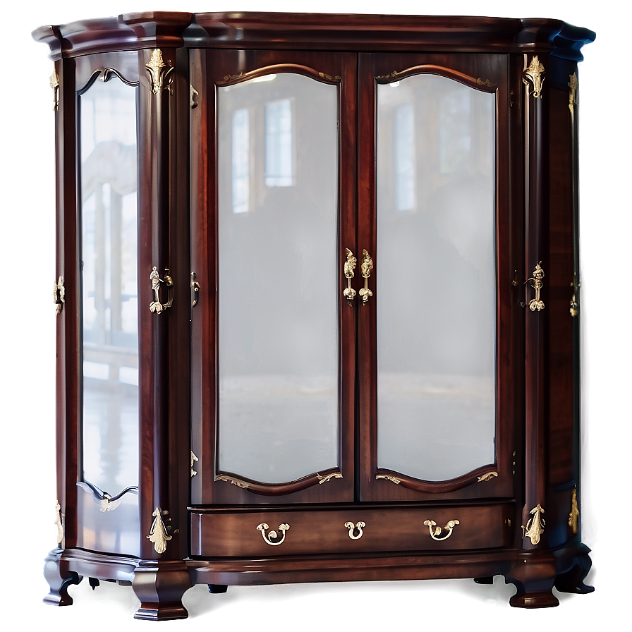 Elegant Wooden Wardrobe Png Aqc18