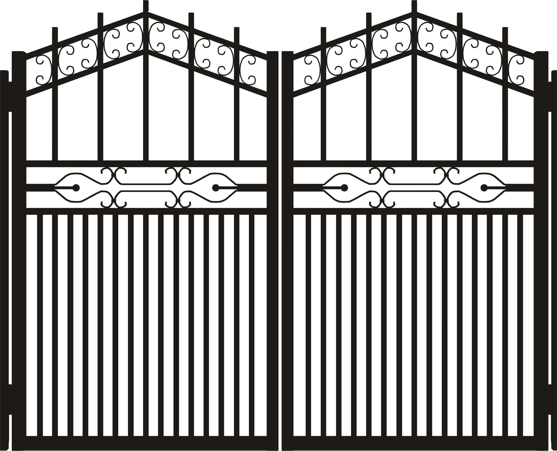 Elegant Wrought Iron Gate Design