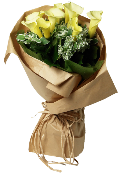 Elegant Yellow Calla Lilies Bouquet