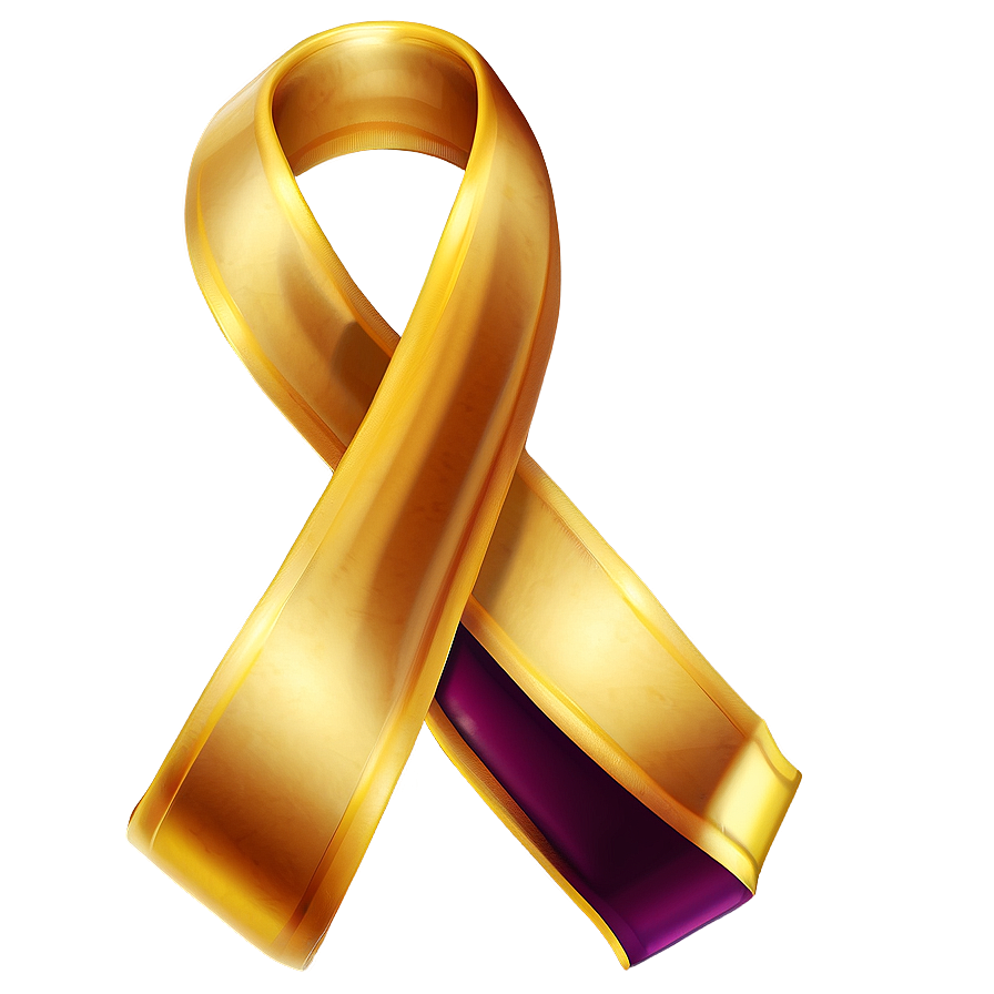 Elegant Yellow Ribbon Knot Png 90