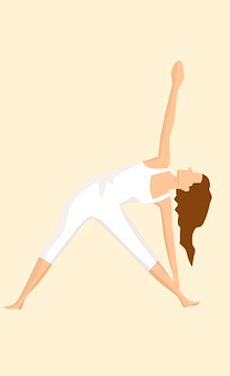 Elegant Yoga Pose Illustration PNG with transparent background