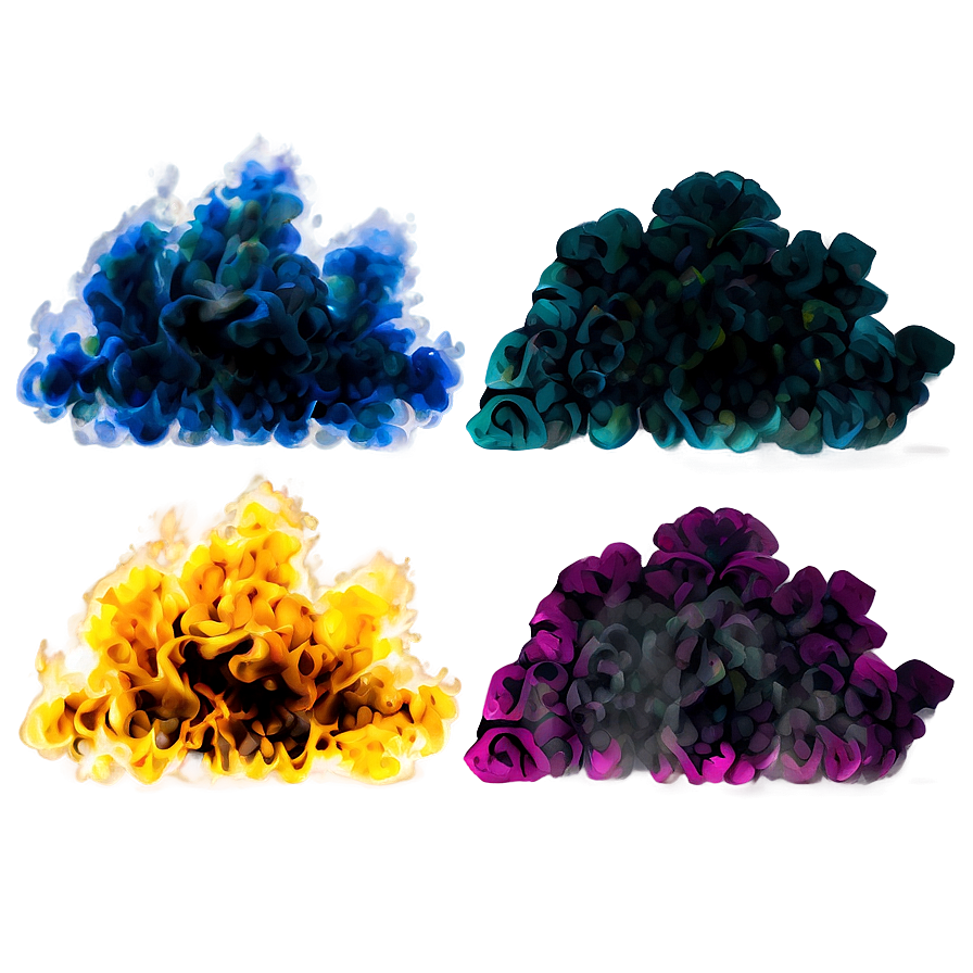 Elemental Color Smoke Flare Png Efu