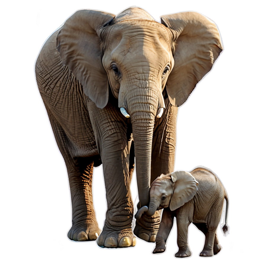 Elephant And Calf Bonding Png 80