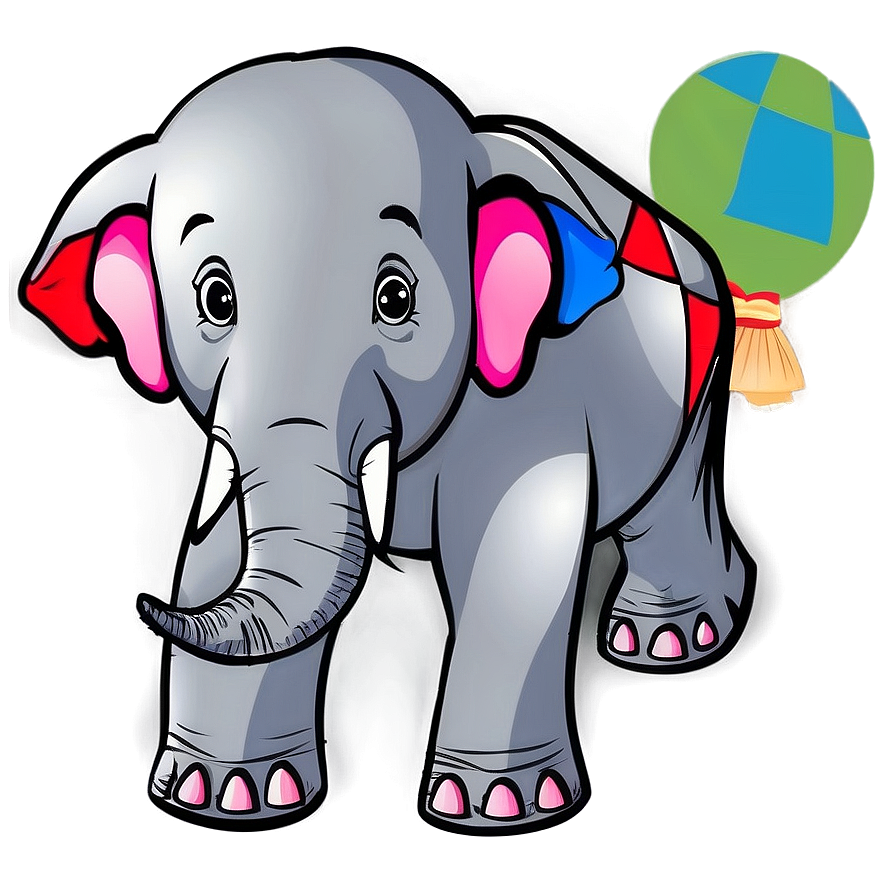 Elephant Cartoon In Circus Png Vvb