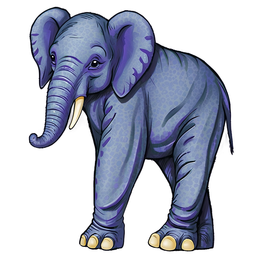 Elephant Cartoon In Pajamas Png Wte