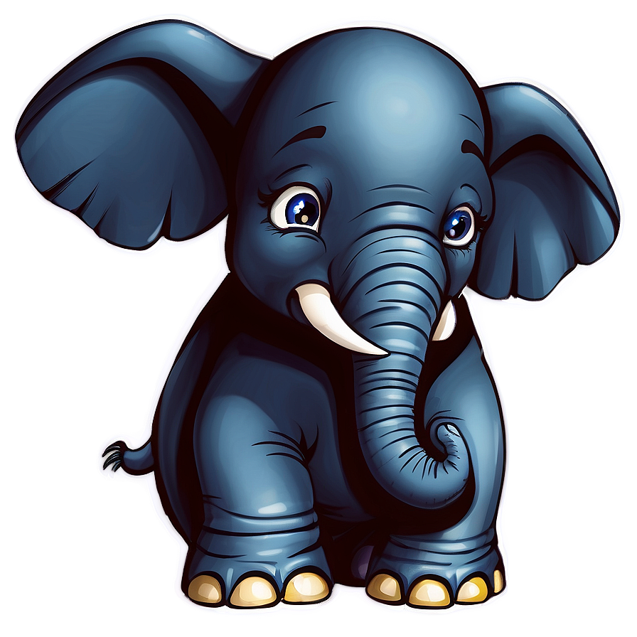 Elephant Cartoon With Book Png 06212024